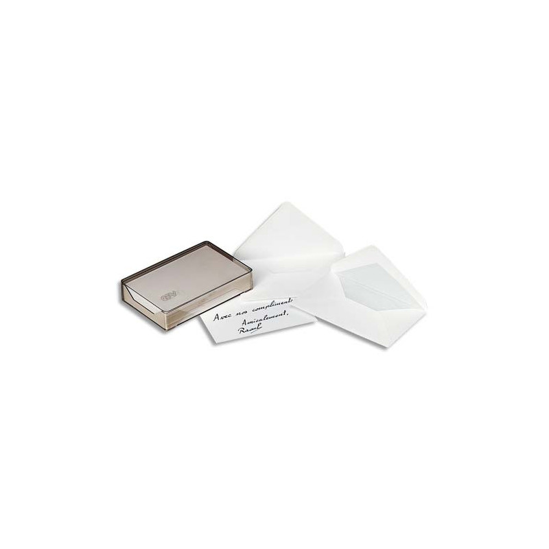 GPV Boîte de 500 enveloppes visite gommées format 90x140 mm 100 grammes Blanc