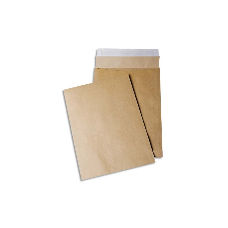 GPV Boîte de 250 pochettes kraft à 3 soufflets format E4, 280x400 - 120g