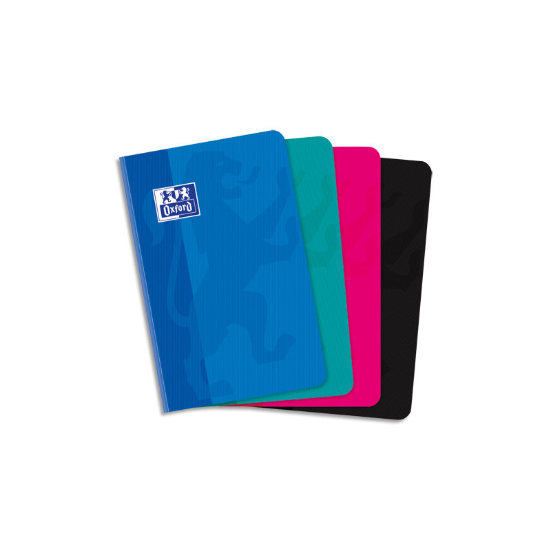 OXFORD Carnet Color Life brochure 9x14cm 192 pages 90g quadrillé 5x5. Couverture carte souple