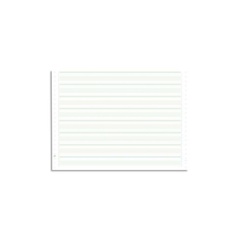 EXACOMPTA Boîte 2000 feuilles listing 70g standard blanc 240x11 1 pli bande Caroll détachable