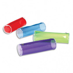 VIQUEL Trousse ronde PROPYGLASS 22 X 7 X 7cm PVC Assortis Transparent Rouge, Bleu, Vert, Violet