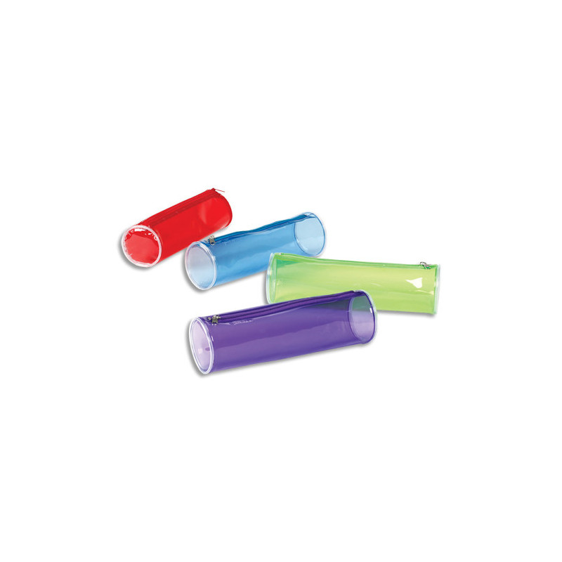 VIQUEL Trousse ronde PROPYGLASS 22 X 7 X 7cm PVC Assortis Transparent Rouge, Bleu, Vert, Violet