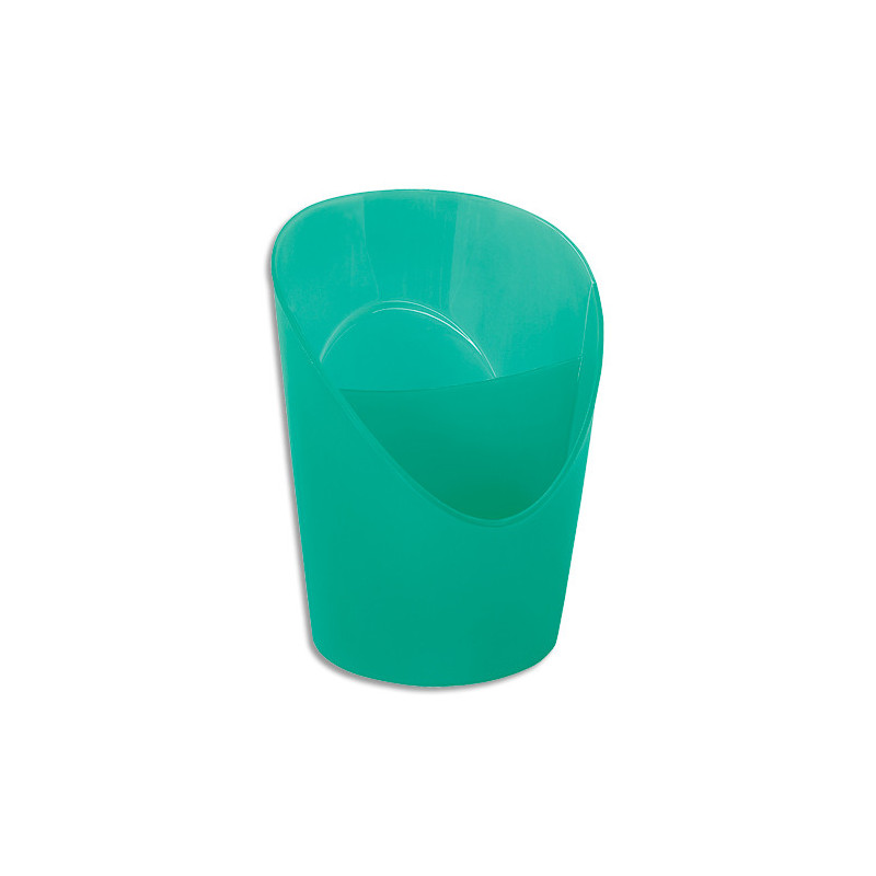 ESSELTE Pot à crayons 2 compartiments Colour'Breeze en polystyrène Vert. Dimensions (lxhxp) : 10x12,5x9cm