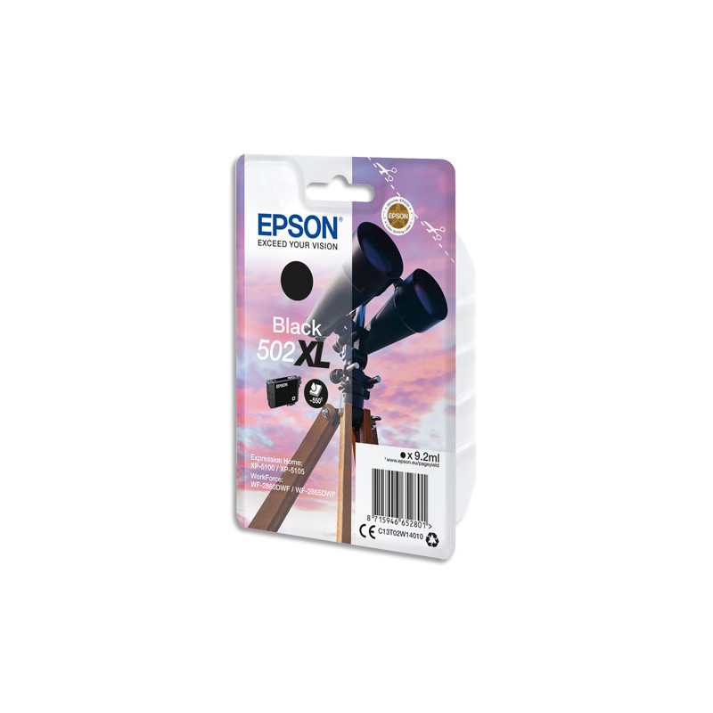 EPSON Cartouche Jet d'Encre Black XL ''Jumelles'' 502 - C13T02W14010