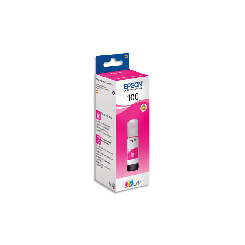 EPSON Bouteille Jet d'Encre 106 EcoTank Magenta - C13T00R340