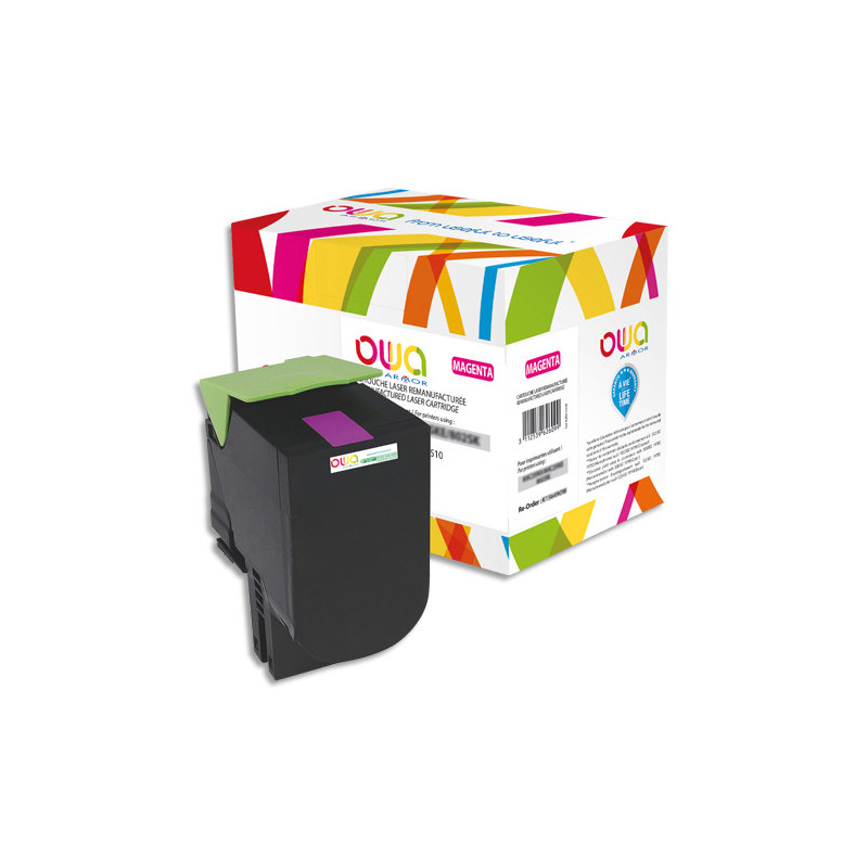 OWA Cartouche compatible Laser Magenta LEXMARK 70C2HM0 K15824OW