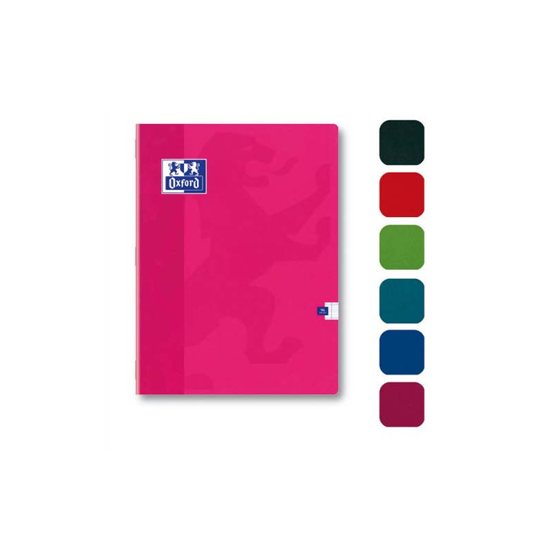 OXFORD Cahier Color Life piqûre 96 pages petits carreaux 5x5 grand format 21x29,7cm. Couverture carte