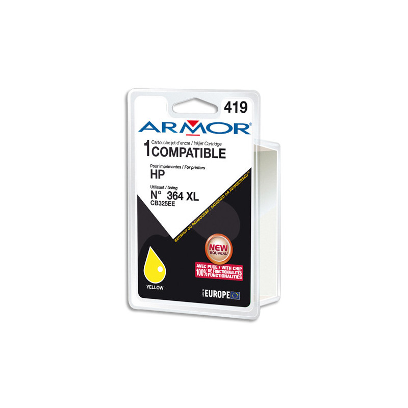 ARMOR Cartouche compatible Jet d'encre Jaune HP 364XL B12575R1