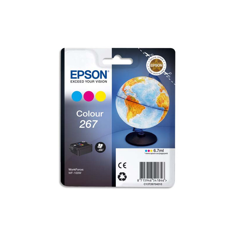 EPSON Multipack Jet d'encre 3 couleurs Globe C13T26704010