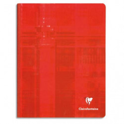 CLAIREFONTAINE Cahier brochure rigide Metric 24x32cm 192 pages grands carreaux Seyès. Couverture carte