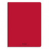 CONQUERANT C9 Cahier piqûre 17x22cm 48 pages 90g grands carreaux Seyès. Couverture polypropylène Rouge