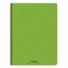 CONQUERANT C9 Cahier piqûre 17x22cm 48 pages 90g grands carreaux Seyès. Couverture polypropylène Vert