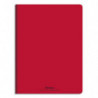 CONQUERANT C9 Cahier piqûre 17x22cm 60 pages 90g grands carreaux Seyès. Couverture polypropylène Rouge