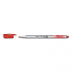 BIC Intensity Stylo Feutre d'écriture Pointe Medium et Corps métallisé - Rouge intense