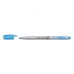 BIC Intensity Stylo Feutre d'écriture Pointe Medium et Corps métallisé - Bleu clair