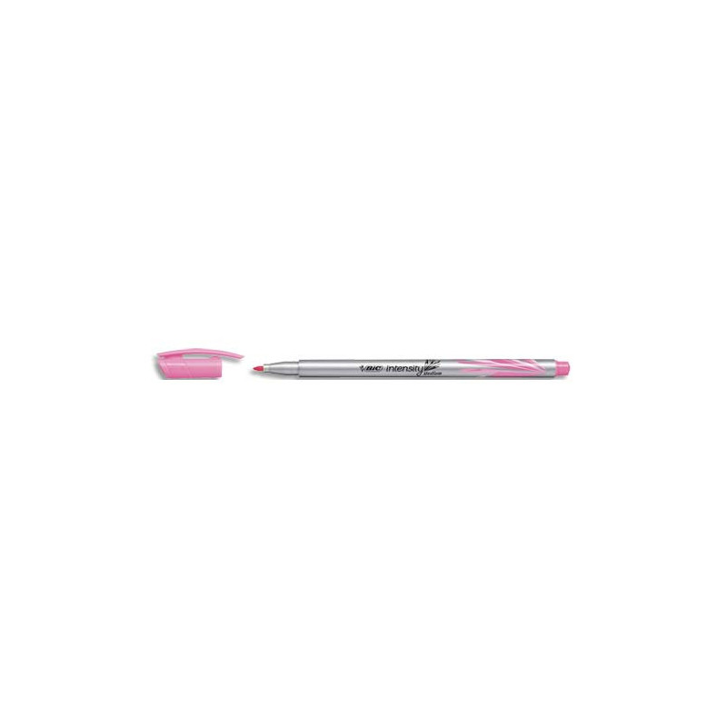 BIC Intensity Stylo Feutre d'écriture Pointe Medium et Corps métallisé - Rose clair