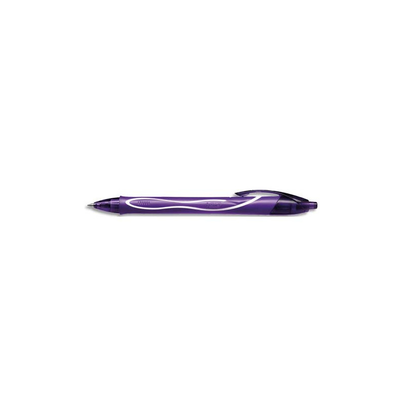 BIC Gel-ocity Quick Dry Stylos-Gel Rétractables Pointe Moyenne (0,7 mm) - Violet