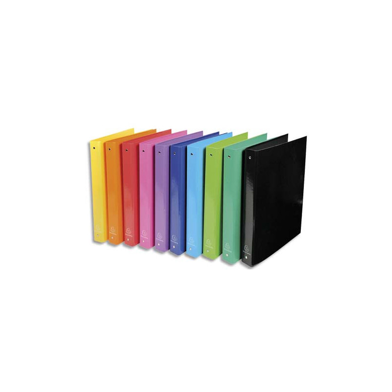 EXACOMPTA Classeur 4 anneaux Ø30mm Iderama en carte 18/10ème. Dos 4 cm, format A4. Coloris assortis
