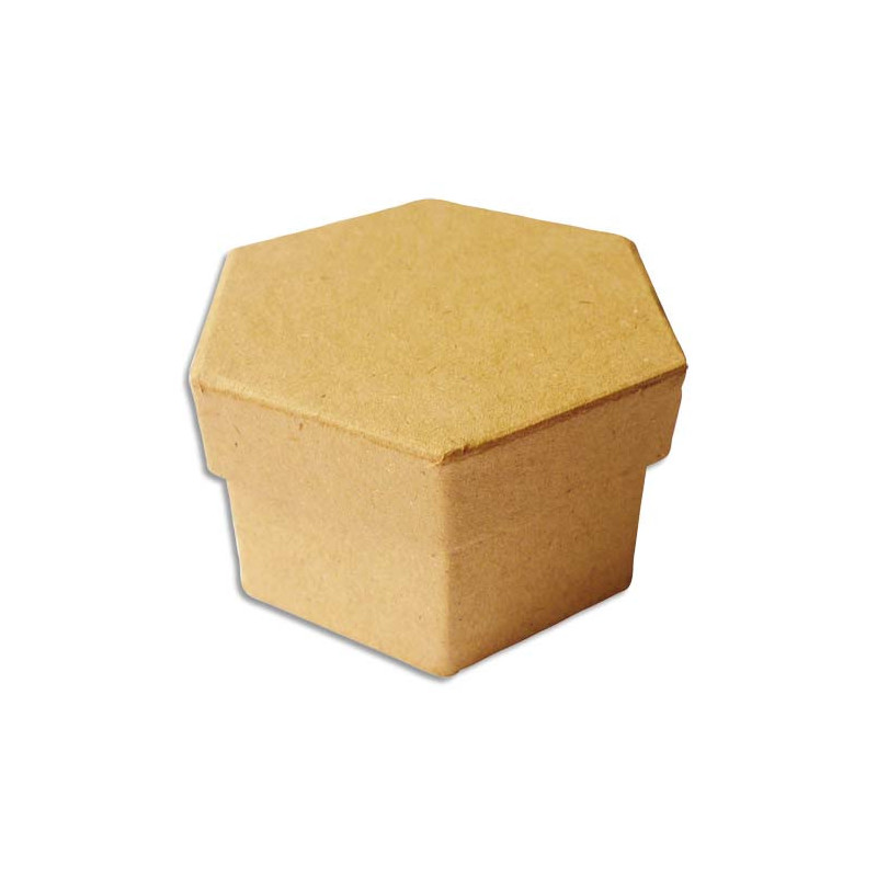 GRAINE CREATIVE Boîte en carton forme hexagonale 90x90x50mm à décorer