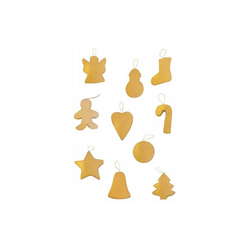 GRAINE CREATIVE Lot de 10 formes en carton thème Noël assorties