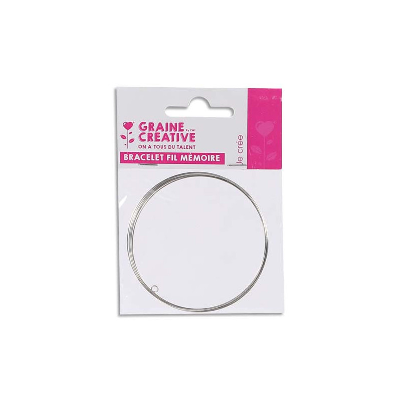 GRAINE CREATIVE Bracelet en fil mémoire 5 tours à décorer