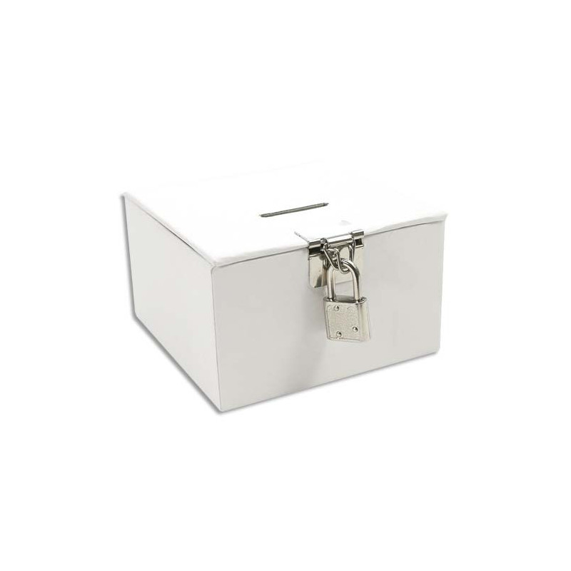 MAILDOR Boîte à trésors en carton Blanc à décorer, 105x105x60mm