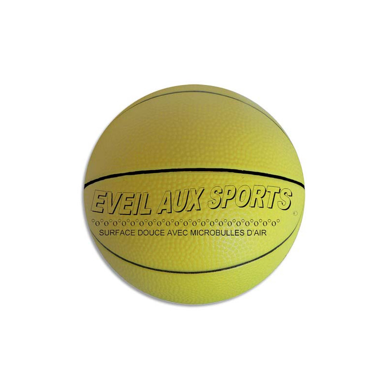 FIRST LOISIRS Ballon de basket mousse de PVC 17,8cm, 200g éveil au sport. Parfait pour apprendre