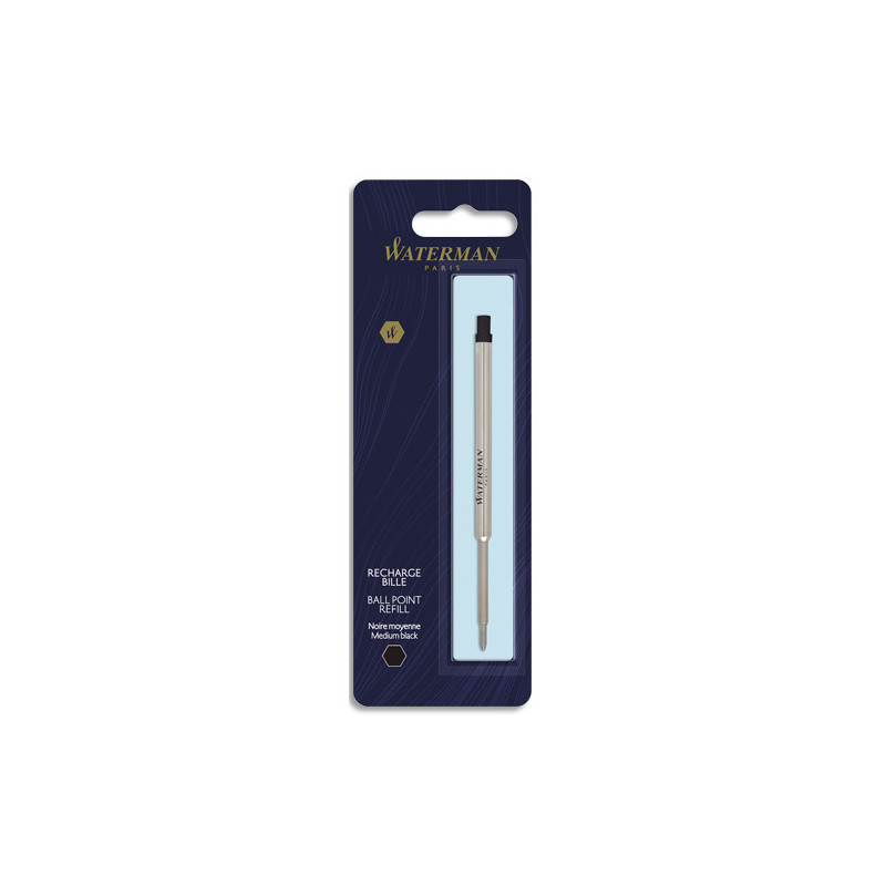 WATERMAN Blister 1 recharge bille moyenne coloris Noir