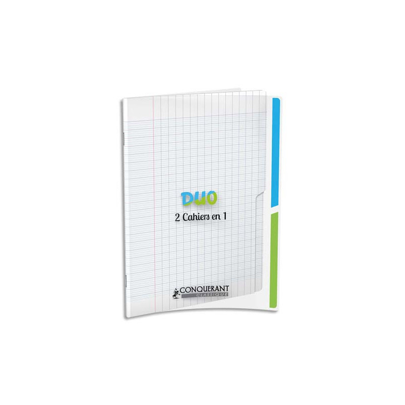 OXFORD C9 Cahier 17x22, 96 pages, 90g, Seyès, couverture polypro incolore 2EN1