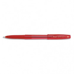 PILOT Stylo à bille Super Grip G à capuchon avec grip ergonomique, pointe extra-large rechargeable. Rouge