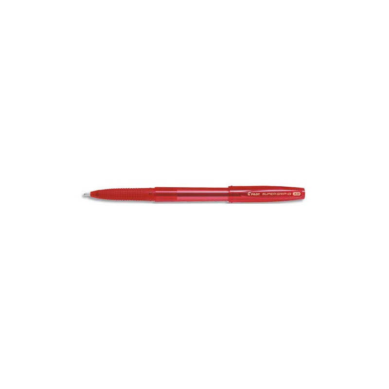 PILOT Stylo à bille Super Grip G à capuchon avec grip ergonomique, pointe extra-large rechargeable. Rouge