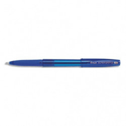 PILOT Stylo à bille Super Grip G à capuchon avec grip ergonomique, pointe extra-large rechargeable. Bleu