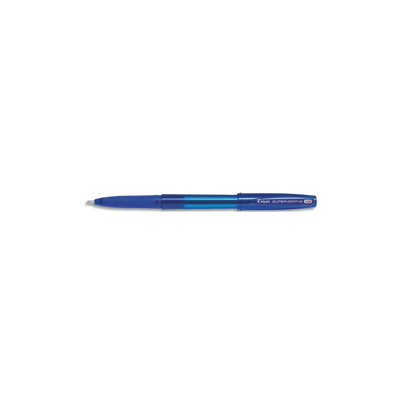 PILOT Stylo à bille Super Grip G à capuchon avec grip ergonomique, pointe extra-large rechargeable. Bleu