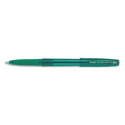 PILOT Stylo à bille Super Grip G à capuchon avec grip ergonomique, pointe extra-large rechargeable. Vert