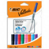 BIC Velleda 1741 Feutres pour Tableau Blanc Effaçables à Sec, Pte Conique Moy - Assortis, Etui Cartn de 8