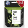 HP 303 Pack de 2 Cartouches d'Encre, Noire et Trois Couleurs, Authentiques (3YM92AE)