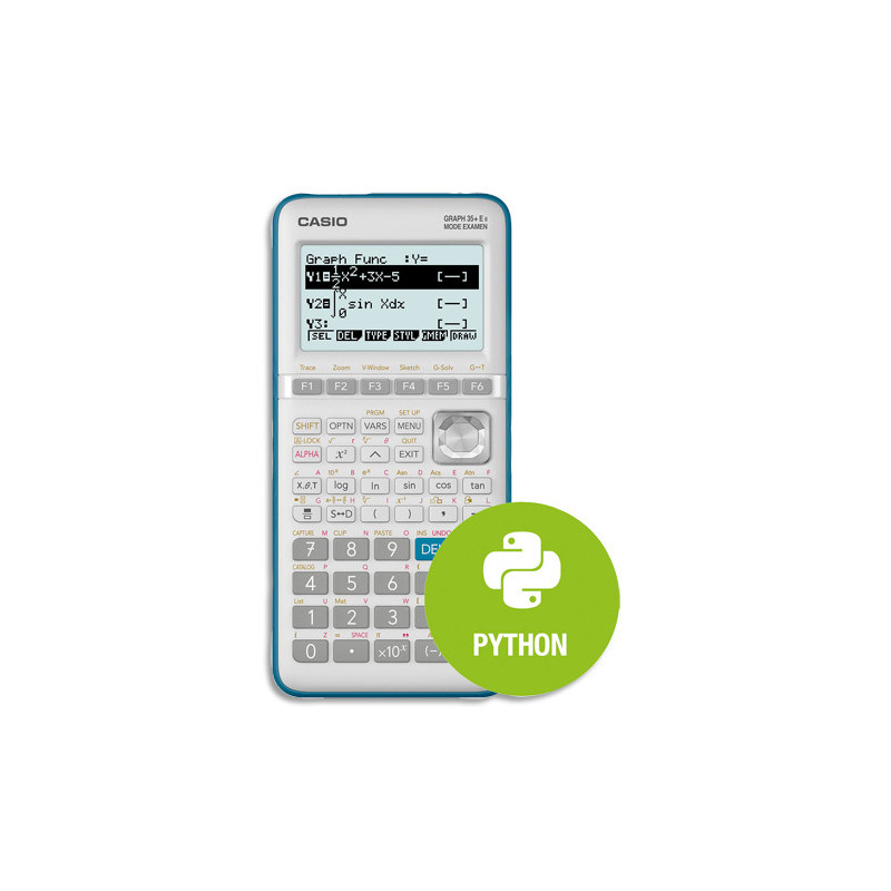 CASIO Calculatrice graphique GRAPH35+E II Menu PYTHON intégré