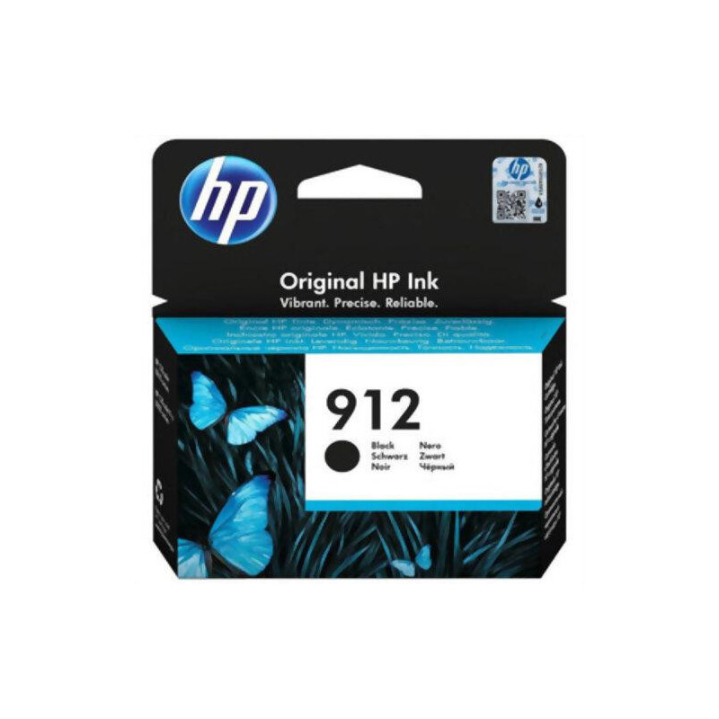 HP 912 Cartouche d'Encre Noire Authentique (3YL80AE) pour HP OfficeJet Pro 8010 series / 8020 series