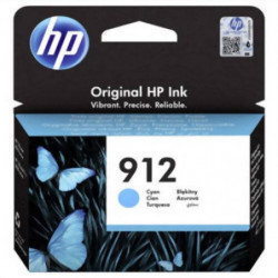 HP 912 Cartouche d'Encre Cyan Authentique (3YL77AE) pour HP OfficeJet Pro 8010 series / 8020 series