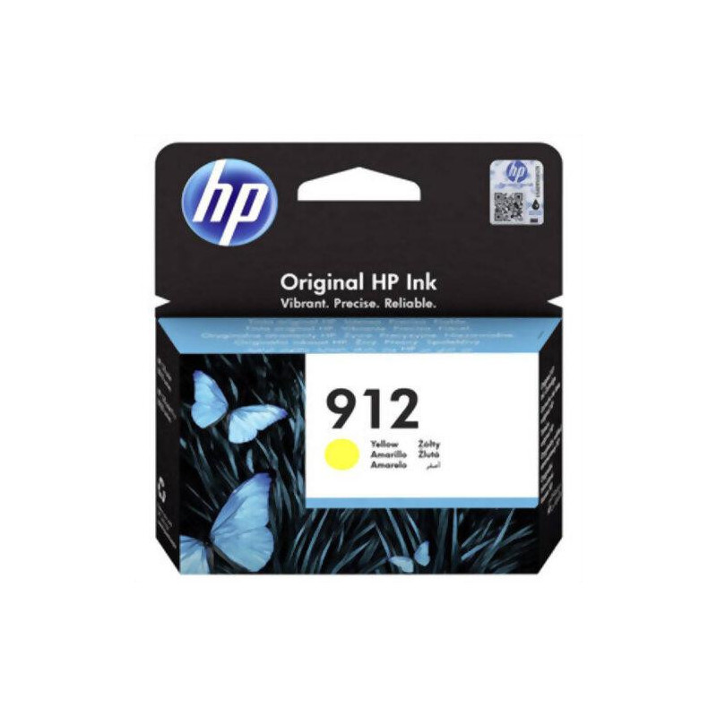 HP 912 Cartouche d'Encre Jaune Authentique (3YL79AE) pour HP OfficeJet Pro 8010 series / 8020 series