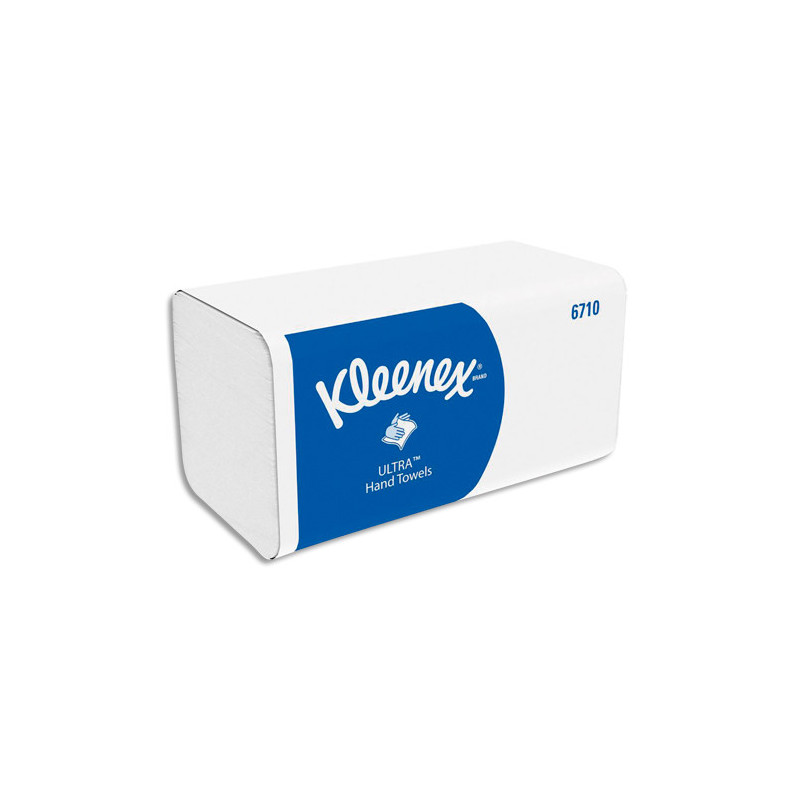 KLEENEX Colis de 15 paquets de 96 Essuie-mains Ultra doux, 3 plis, pliage en Z, Format 21,5x31,5 cm Blanc