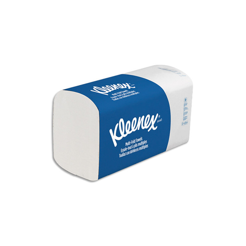 KLEENEX Colis de 15 Paquets de 124 Essuie-mains ultra doux extrême 2 plis plié en Z Ft 21,5x31,5 cm Blanc