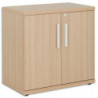 GAUTIER OFFICE Rangement bas Brabant Chêne Blanc, 2 portes, 1 étagère amovible - Dim : L80 x H78 x P45 cm