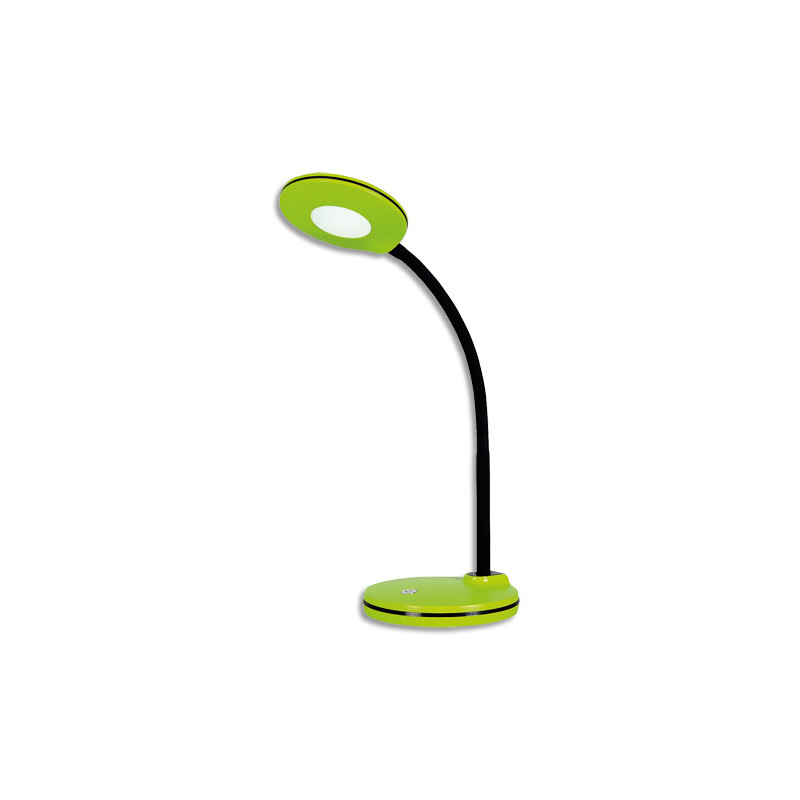 HANSA Lampe LED Splash Kiwi,avec variateur. Dim. Tête D10,5 cm, bras flexible H32 cm, socle D13 cm