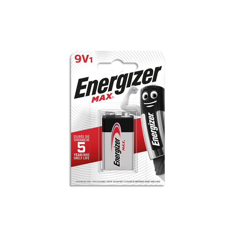 ENERGIZER Pile Max 9v 6LR61, pack de 1 pile