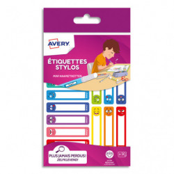 AVERY Sachet de 30 étiquettes Stylo Smiley RESMI30S