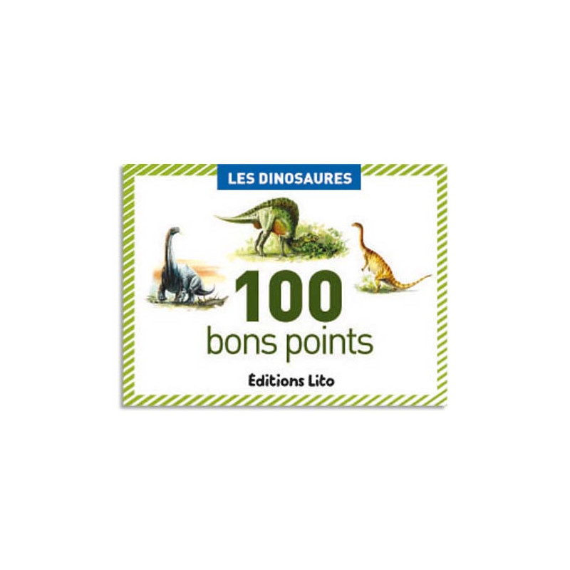 LITO DIFFUSION Boîte de 100 bons points les dinosaures