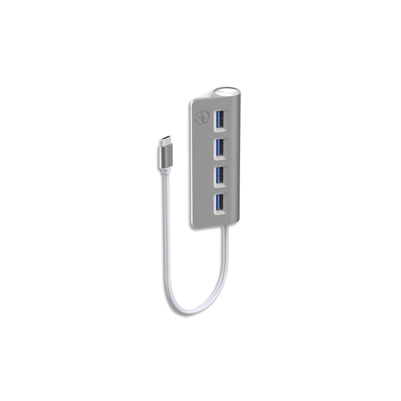 MOBILITY LAB Hub cylindre 4 ports USB-c Gris sidéral ML311821