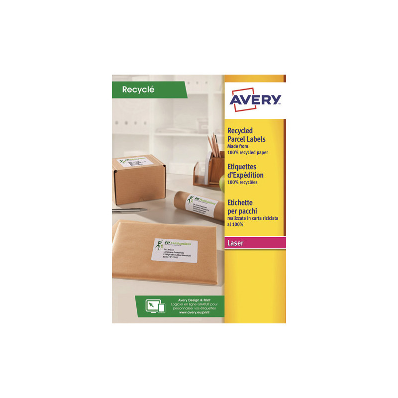 AVERY Boîte de 1000 étiquettes adresses Laser recyclées Blanc 99.1x57mm