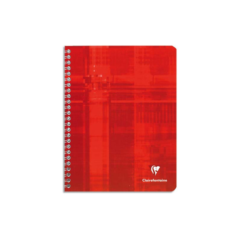 CLAIREFONTAINE Cahier reliure spirale grand format 21x29,7cm 148 pages grands carreaux Seyès papier 90g.